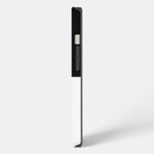 タイガー顔ブラック&ホワイトチェック iPhoneケース (左側面)