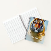 タイガー顔絵画- Striking Wildlife Artwork ノートブック (内部)