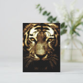 タイガー顔野生動物写真縦葉書 ポストカード (スタンド正面)