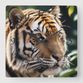 タイガー顔 スクエア壁時計 (正面)