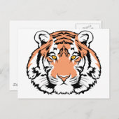 タイガー顔 ポストカード (正面/裏面)