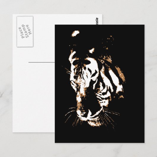 タイガー顔 ポストカード (正面/裏面)
