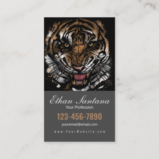 タイガー顔 名刺 (裏面)