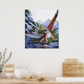 タイガー飛んでいるプリント ポスター (キッチン)