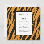 タイガー21歳の誕生日パーティの招待状 招待状 (裏面)