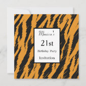 タイガー21歳の誕生日パーティの招待状 招待状 (正面)