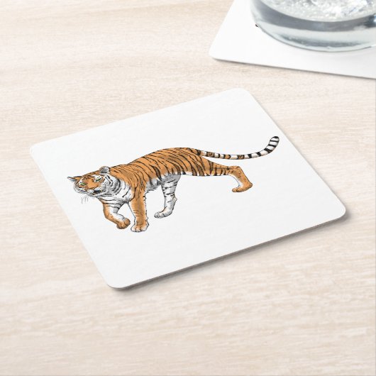 タイガー2 スクエアペーパーコースター (アングル)