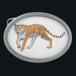 タイガー2 卵形バックル<br><div class="desc">虎の手描きベクトルイラストレーション</div>
