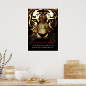 タイガー・アイズ・リーダーシップやる気を起こさせる感動的 ポスター (キッチン)