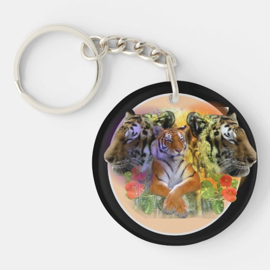 タイガー・アットヘンリー・ドリー動物園 キーホルダー (正面)