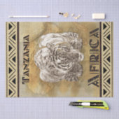 タイガー・アフリカ旅行ポスター 薄葉紙 (クラフト)