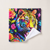 タイガー・イン・ア・フローラ・ドリーム バスタオルセット (ウォッシュタオル)