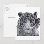 タイガー・イン・ザ・グラス ポストカード (正面/裏面)