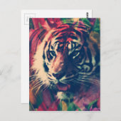 タイガー・イン・ザ・フローラ・フィールド ポストカード (正面/裏面)