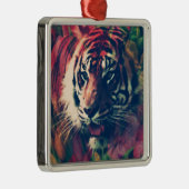 タイガー・イン・ザ・フローラ・フィールド メタルオーナメント (右)