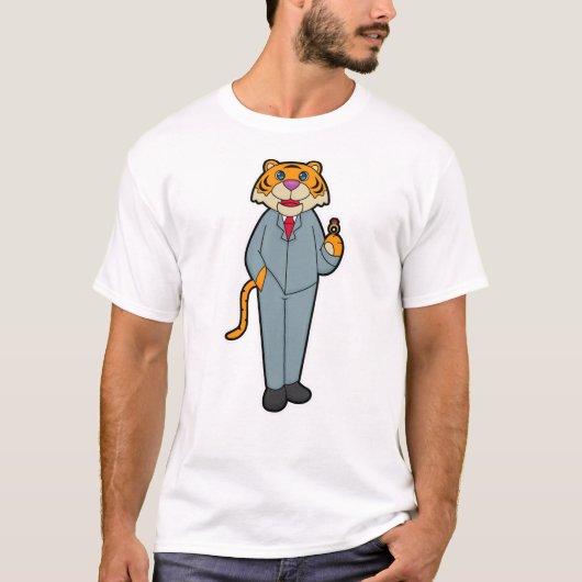 タイガー ウェディングリングの新郎 Tシャツ (正面)