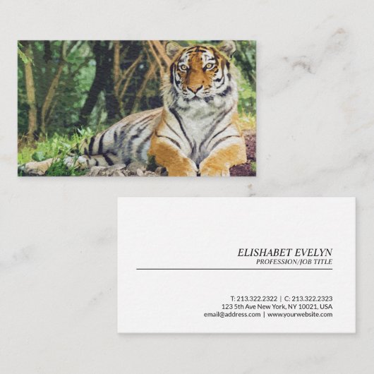 タイガー·ウォー絵画ターカラーズ·アート 名刺 (正面/裏面)