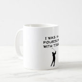 タイガー・ウッズ、ゴルファー、私はFOURSOMEwithのトラにありました コーヒーマグカップ (正面左)