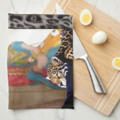 タイガー&カップルアートプリント キッチンタオル (四つ折り)