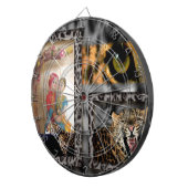 タイガー&カップルアートプリント ダーツボード (正面右)