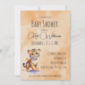 タイガー・カブをテーマにした赤ちゃんシャワー招待状 招待状 (正面)