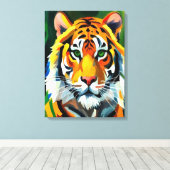 タイガー キャンバスプリント (インサイチュ (ウッドフロア))