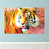 タイガー キャンバスプリント (インサイチュ (ウッドフロア))