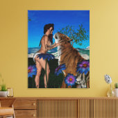 タイガー キャンバスプリント (インサイチュ (リビング))