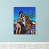 タイガー キャンバスプリント (インサイチュ (ウッドフロア))