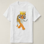 タイガー・キング Tシャツ<br><div class="desc">王威厳のある冠をかぶった虎。</div>