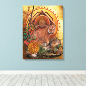 タイガー・グローリー・マレー・タイガー キャンバスプリント (インサイチュ (ウッドフロア))