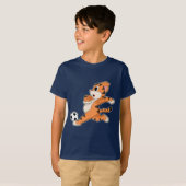 タイガー サッカー プレーヤー サッカー Tシャツ (正面フル)