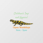 タイガー・サラマンダー漫画イラストレーション ウィンドウサイン (シート)