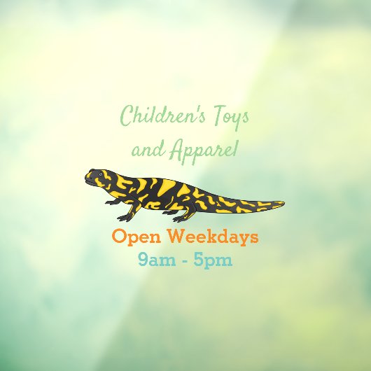 タイガー・サラマンダー漫画イラストレーション ウィンドウサイン (シート3)