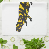 タイガー・サラマンダー漫画イラストレーション キッチンタオル (折り畳み)