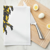 タイガー・サラマンダー漫画イラストレーション キッチンタオル (四つ折り)