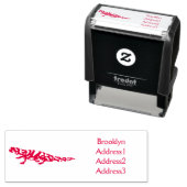 タイガー・サラマンダー漫画イラストレーション セルフインキングスタンプ (インサイチュ)