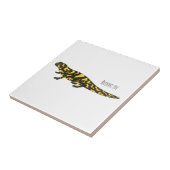 タイガー・サラマンダー漫画イラストレーション タイル (側面)