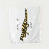 タイガー・サラマンダー漫画イラストレーション タペストリー (正面)