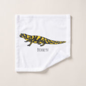 タイガー・サラマンダー漫画イラストレーション バスタオルセット (ウォッシュタオル)