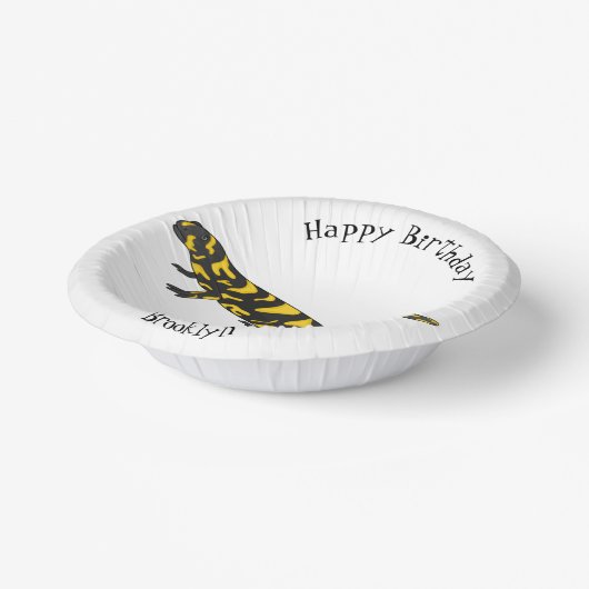 タイガー・サラマンダー漫画イラストレーション ペーパーボウル (傾斜あり)