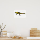 タイガー・サラマンダー漫画イラストレーション ポスター (キッチン)