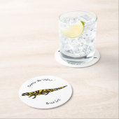 タイガー・サラマンダー漫画イラストレーション ラウンドペーパーコースター (インサイチュ)