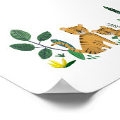 タイガー ジャングル サファリ 保育園の男の子 ポスター (角)