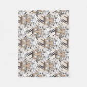 タイガー、タイガー顔、2022年のシンボル フリースブランケット (正面)