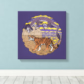 タイガー&ドラゴン キャンバスプリント (インサイチュ (ウッドフロア))