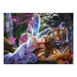 タイガー&バタフライ フォトプリント           