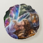 タイガー&バタフライ ラウンドクッション (裏面)