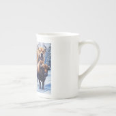 タイガー・バッファロー・ドッグ・アット・ザ・アウトドア ボーンチャイナマグカップ (右)