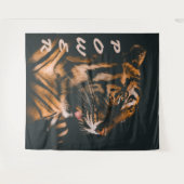 タイガー・パワーストライプズが激やる気を起こさせるしい タペストリー (正面(横))